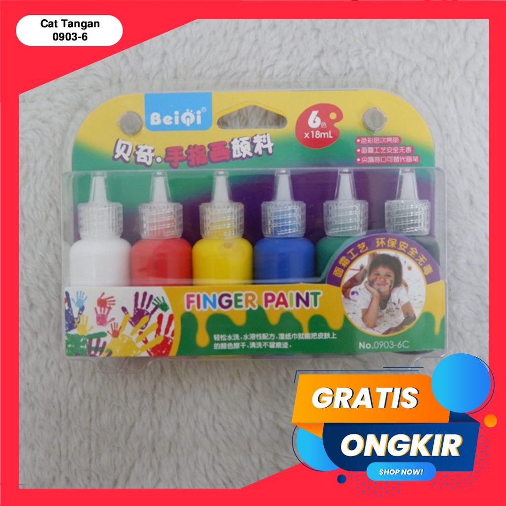 365 Finger paint /Cat Warna edukasi anak/Cat Tangan/ Face Paint FINGER PAINT #41369 (0903-6)