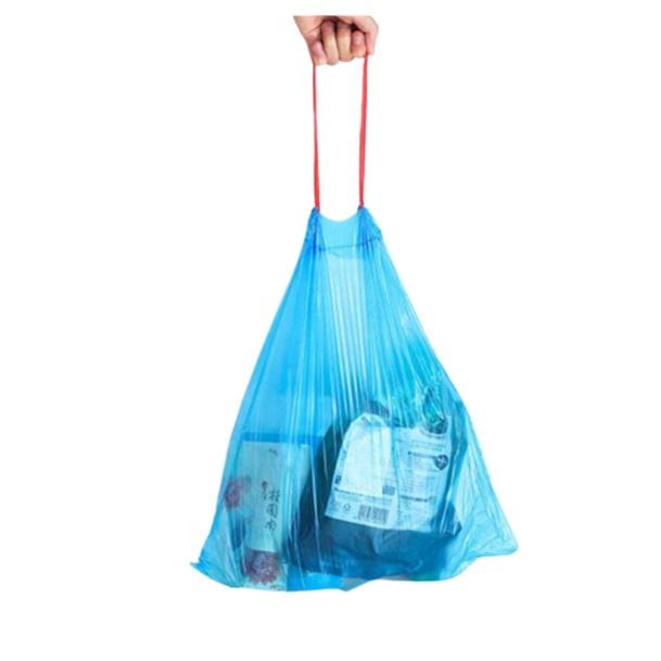 KANTONG PLASTIK SAMPAH ROLL DENGAN TALI Uk.45X50CM ISI 15 LEMBAR PLASTIC TRASH/PLASTIC GARBAGE ROLL SERUT
