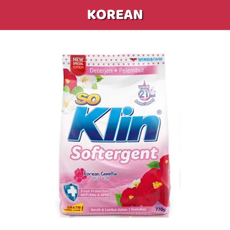 Soklin Powder Detergent Soft 215gr