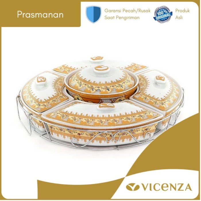 Vicenza Snack Prasmanan - Wadah Saji H14 Motif Camelia