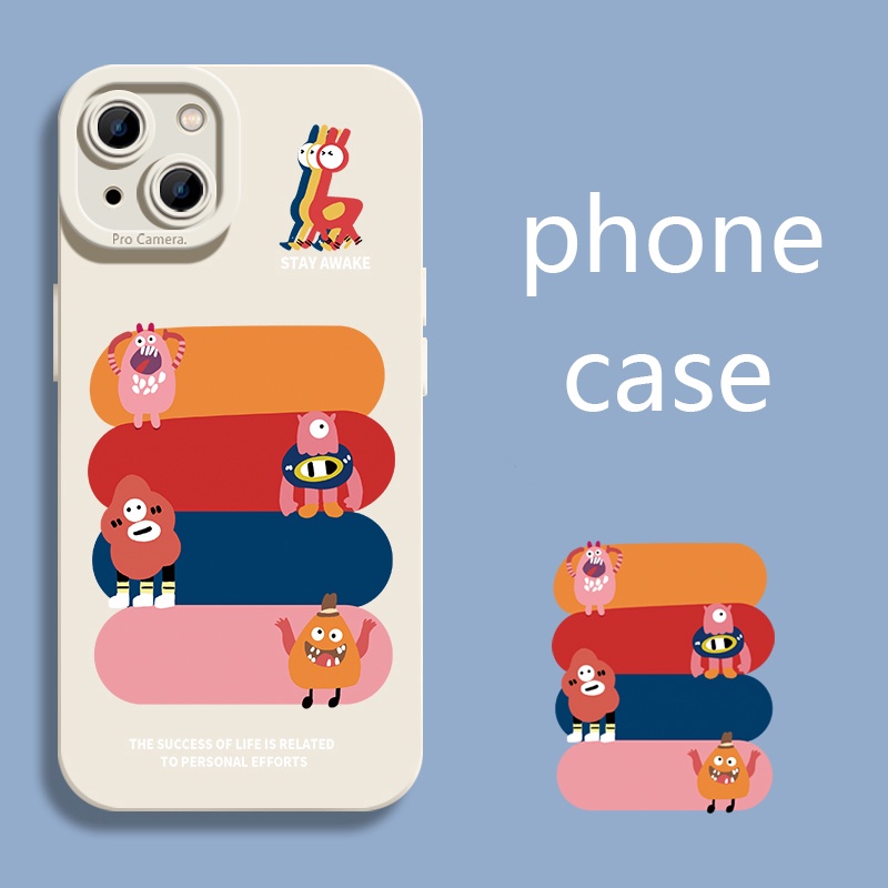 Soft Case Silikon TPU Motif Monster Kecil Lucu Untuk IPhone 14 13 12 11 Pro XS Max X XR Plus