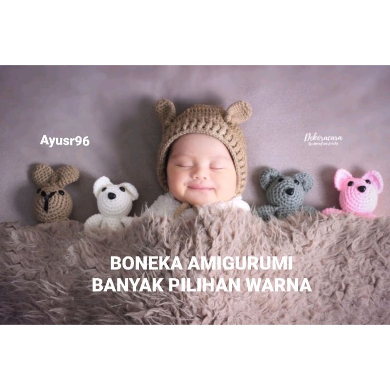 BONEKA AMIGURUMI LUCU UNTUK FOTOSHOOT BABY RAJUT BAYI HANDMADE