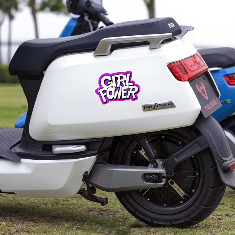 Girl Power Jdm Stiker Kaca Depan Tangki Bahan Bakar Penutup Tubuh Tahan Air Decal Aksesoris Mobil Sepeda Motor Skuter Sepeda Dekorasi