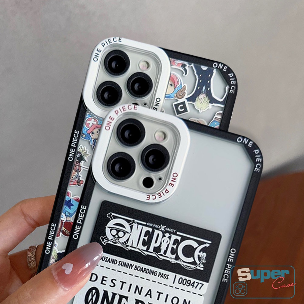 Realme C21Y C15 C55 C12 C30 C33 C35 C25Y C21 GT C20 C25 C11 C31 C25s C20A C3 Realme 9 10 Pro Plus 8Pro 8i 9i 5i 8 6i 5 5s Kartun Trendy One Piece Kapal Ticket Soft TPU Sarung