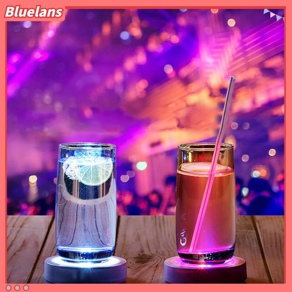 Tatakan Gelas LED Luminous Bentuk Bulat Untuk Bar Ktv Pesta Club