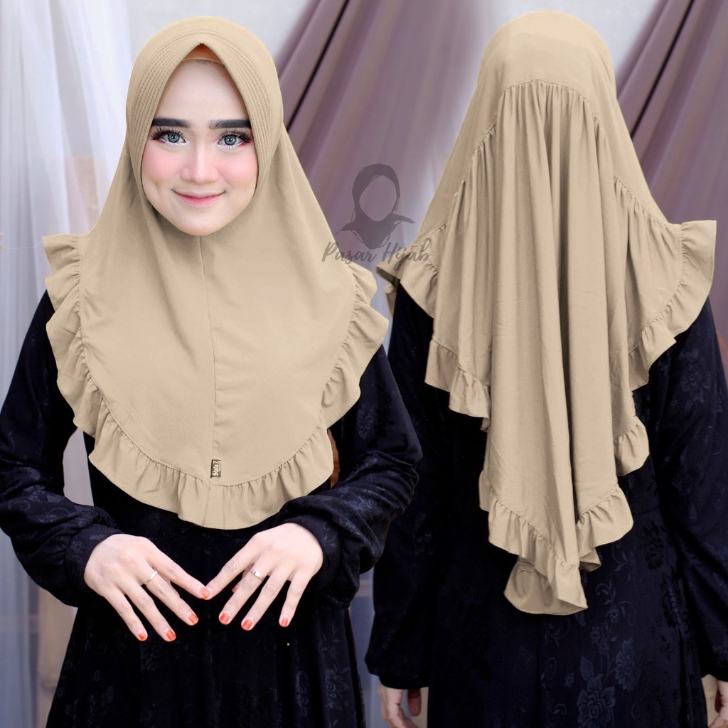 Kerudung Instan MAHKOTA Hijab Bergo Jersey Premium Nayla Hija'b