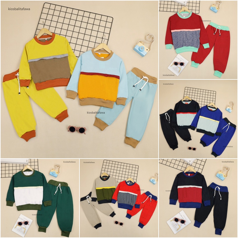 Setelan Nana 1-6 Thn / Baju Lengan Panjang Set Sweater &amp; Jogger Murah Anak Perempuan Bahan Import