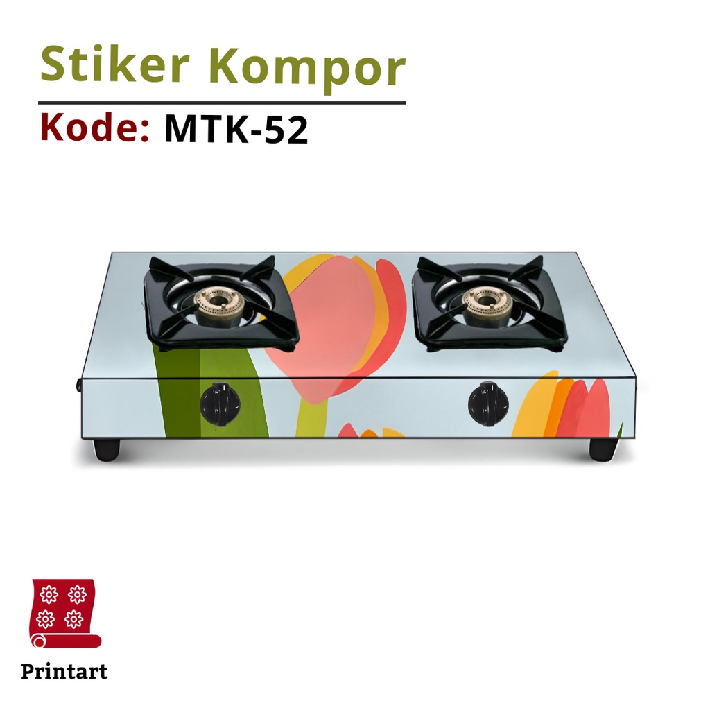 Stiker Kompor 1 Tungku dan Sticker Kompor 2 Tungku Motif Minimalis Kode MTK-52