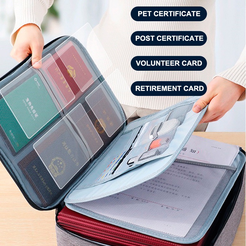 Document Storage Box Kunci Password Tas Dokumen Anti Air Password Travel Bag Penyimpanan Dokumen File Penting Surat Akta Ijazah Sertipikat Legalistas