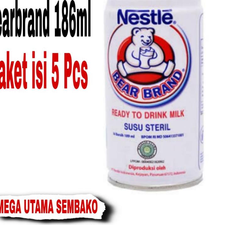 

Original Bear brand 189 ml susu beruang paket isi 5 kaleng gas !!