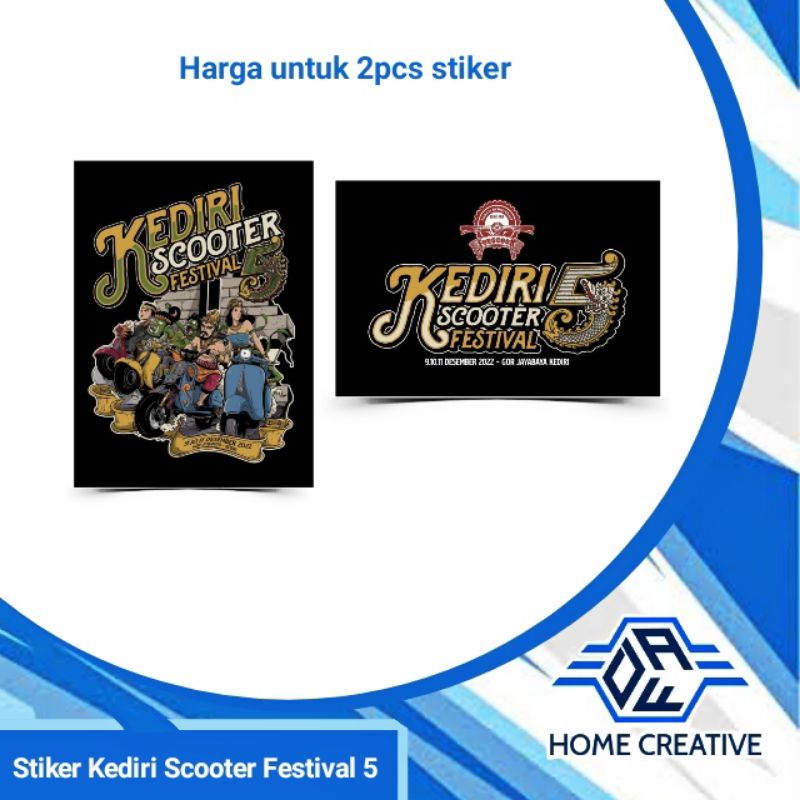 stiker festival scooter kediri ke-5 / stiker festival vespa kediri