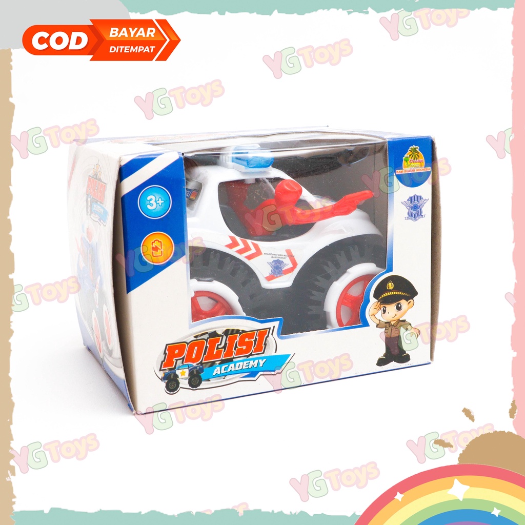 YGtoys Mainan Anak Cowok Mobil Mobilan Jungkir Balik Offroad Tumbling Tiping Car Polisi