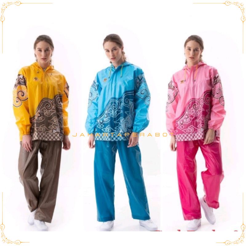 TIGER HEAD - Jas Hujan Setelan Jaket Celana Batik Tiger Head 285 / Jas Hujan Setelan Pria Wanita Dewas / Mantel Jas Hujan