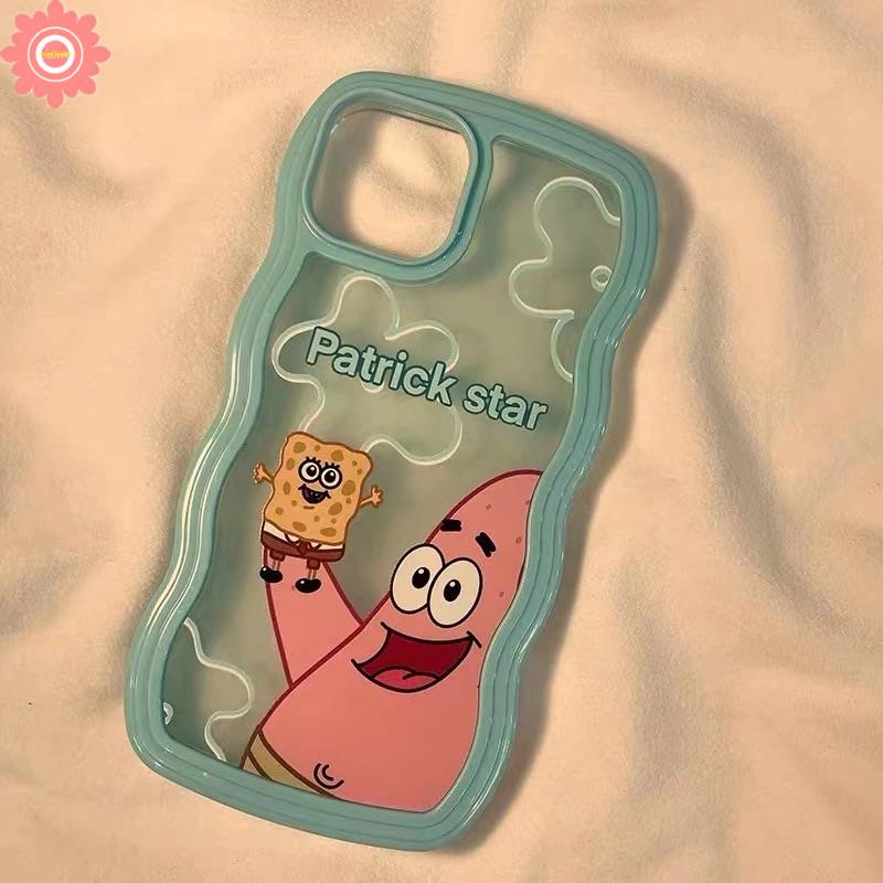 Casing Kartun Untuk Samsung A14 A04S A52 A32 A04 A04E A50 A13 A03s A51 A52s A20 A30 A20S A53 A33 A22 A31 A12 A23 A50s A03 A30 A11 A21s A02s Patrick Star Spongebob Wavy Edge Soft Case