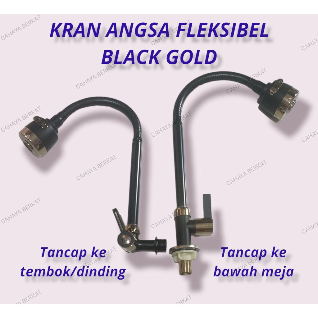 Kran Angsa Fleksibel / Kran Cuci Piring Black Gold PROMO
