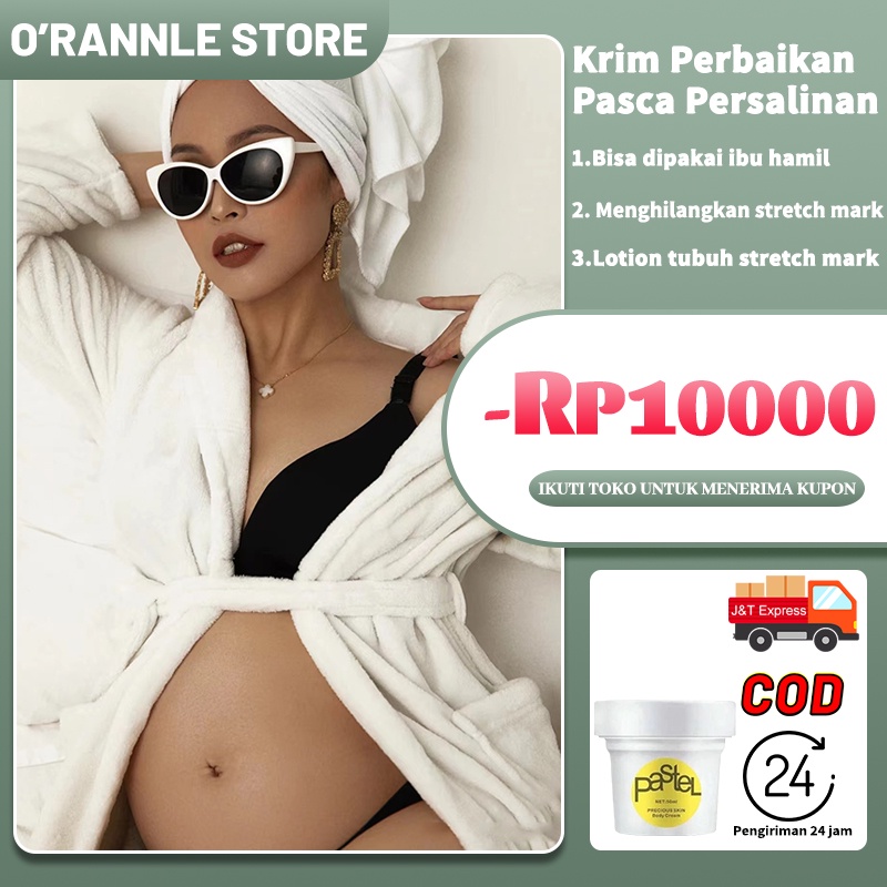 O'RANNLE Original StretchMark Cream Krim、Stretchmark Krim penghilang stretch mark (aman halal alami dirancang khusus untuk ibu hamil) Lotion stretch mark