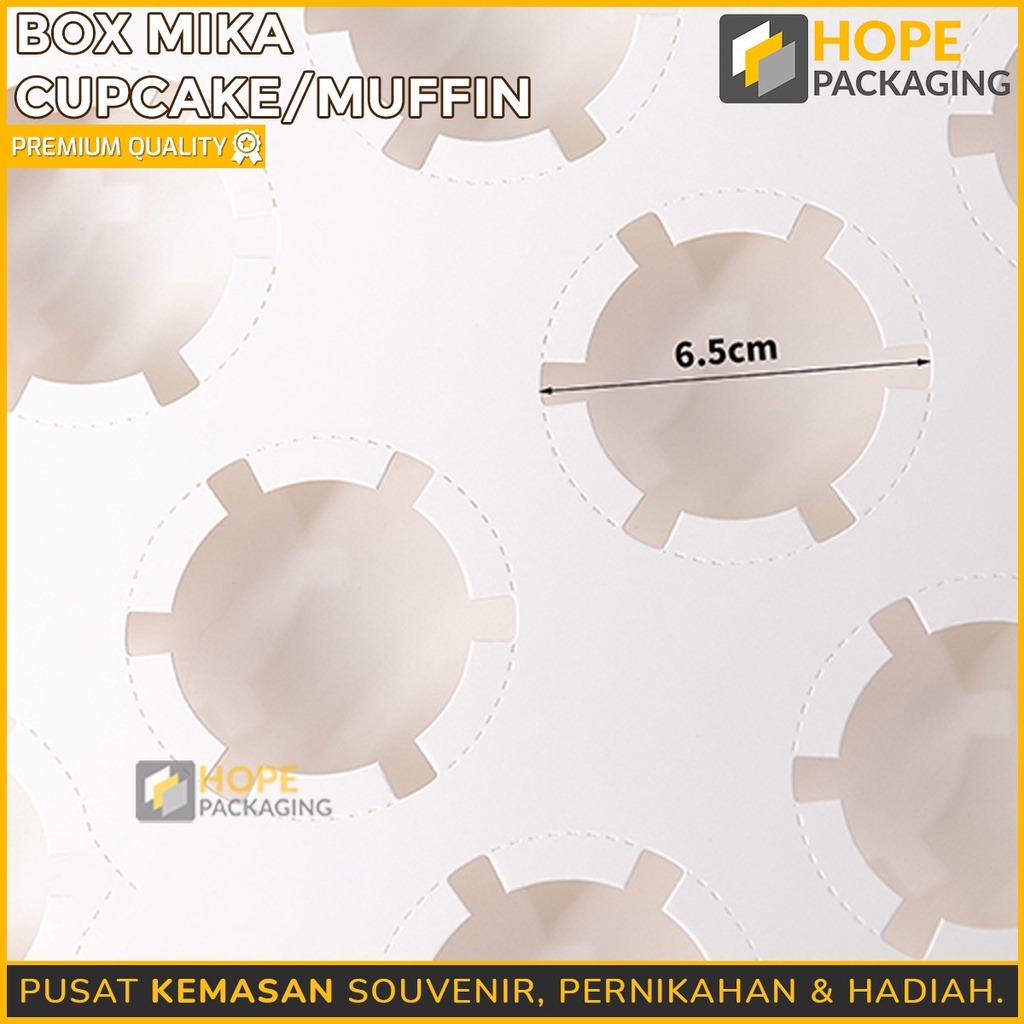 Box Mika Cup Cake / Muffin 2 Lubang / 4 Lubang / 6 Lubang