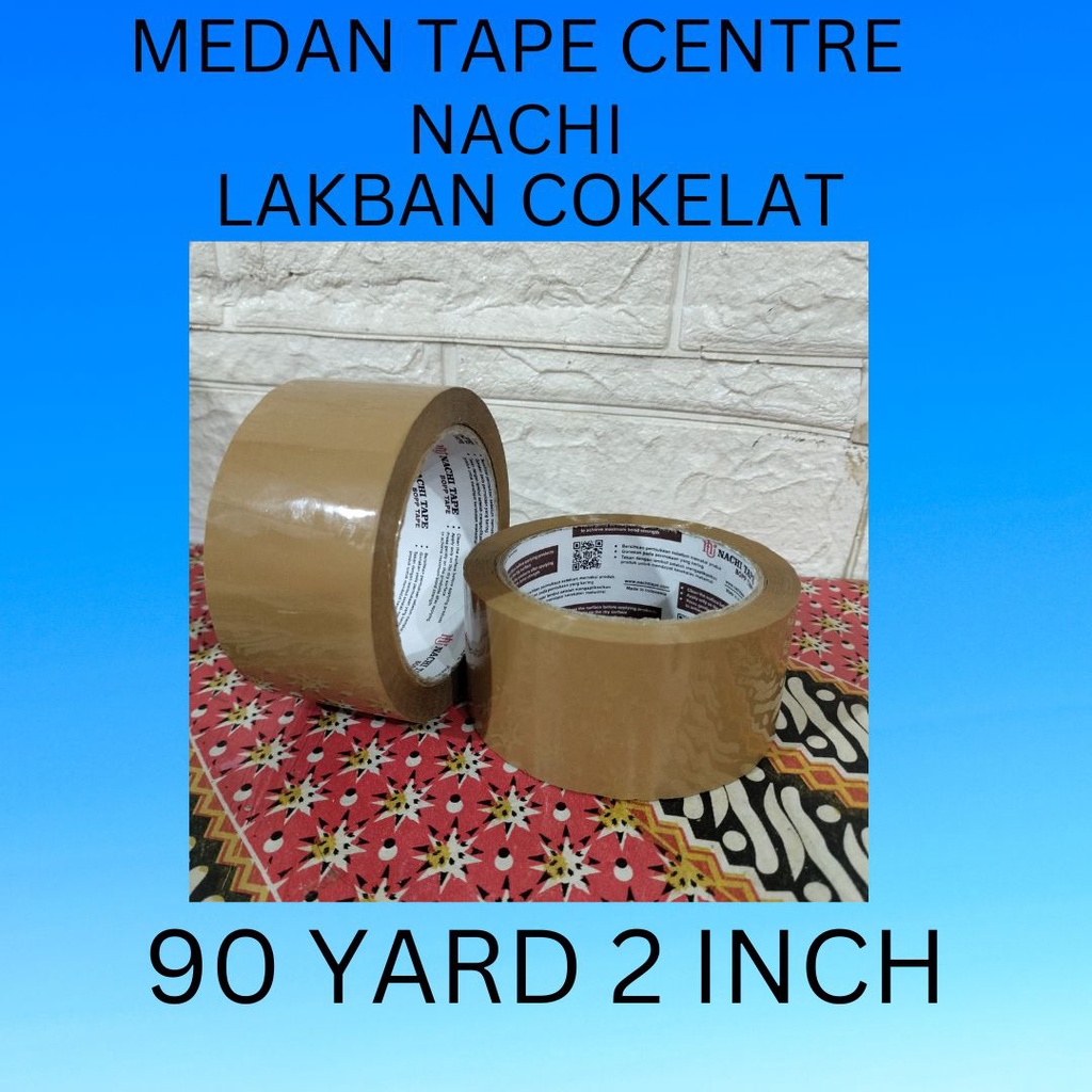 

Lakban Coklat Nachi 2inch x 90 yard / Lakban Isolasi Tape Nachi PERSLOP=6 PCS ORIGINAL