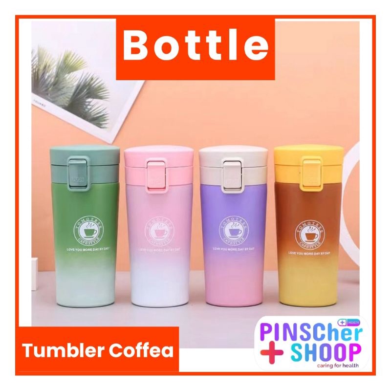 Botol Stainles Termos Kopi Gradasi Bottle Vacum Coffee Mug Kopi Tumbler Stainless Steel Cup Bottle Tumbler