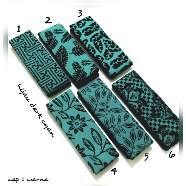 Kain Batik Cap Katun Premium hijau Muda hijau Tua Bahan Batik Cap hijau dark green cyan Kain Batik g