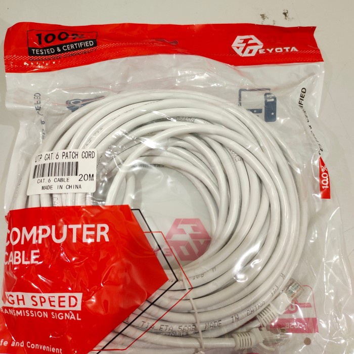 KABEL LAN CAT6 6E 20 M Eyota siap pakai