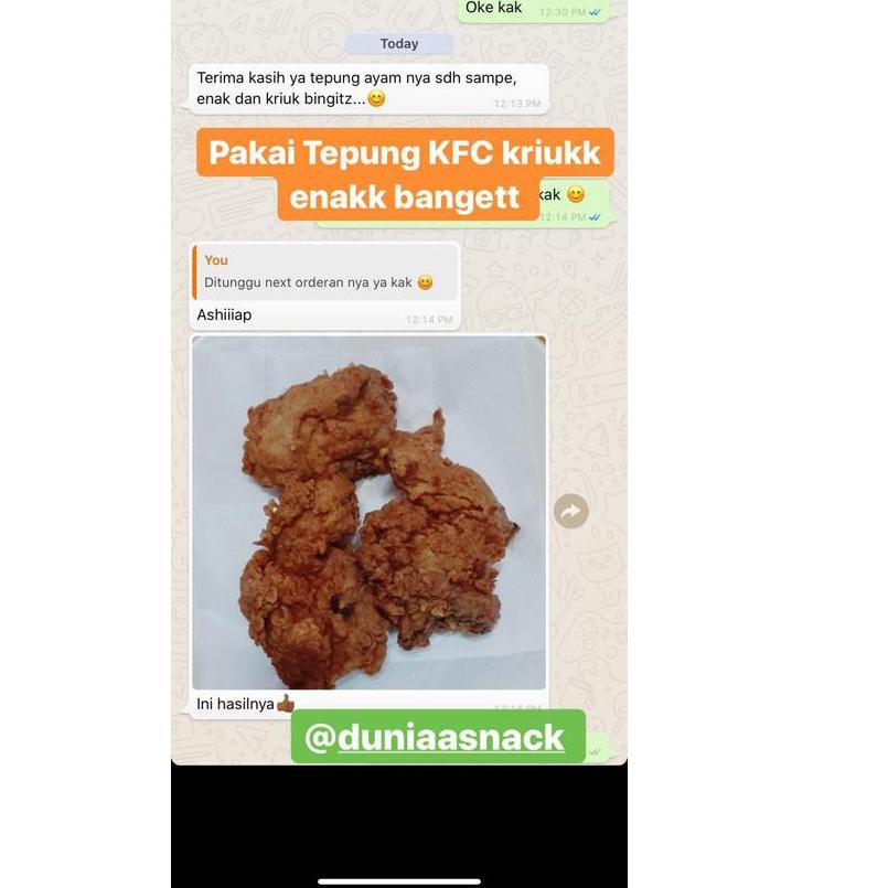 

TEPUNG AYAM GORENG KFC KRISPI RASA ORIGINAL / SPICY 500GR !!!