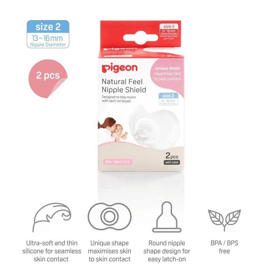 Pigeon Natural Feel Nipple Shield Size 2 (M)