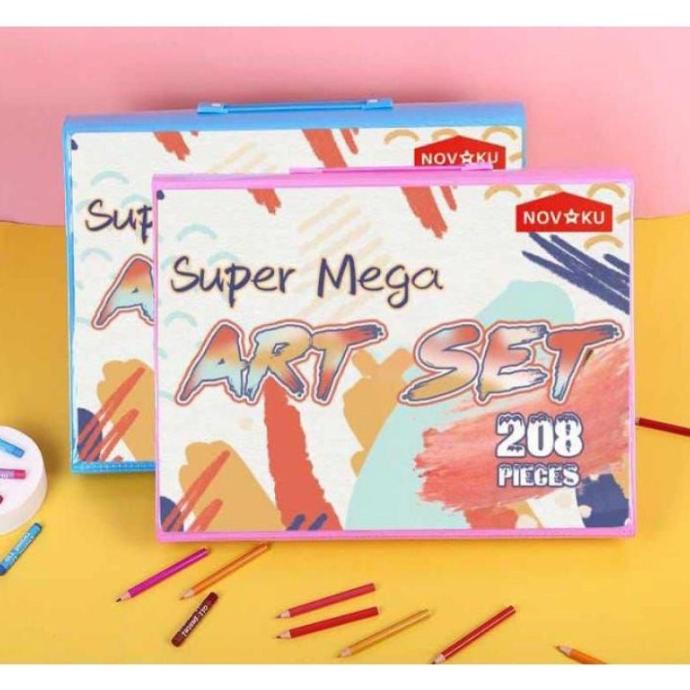 

Super Art Craft Set 208pcs Crayon Lukis Set Anak