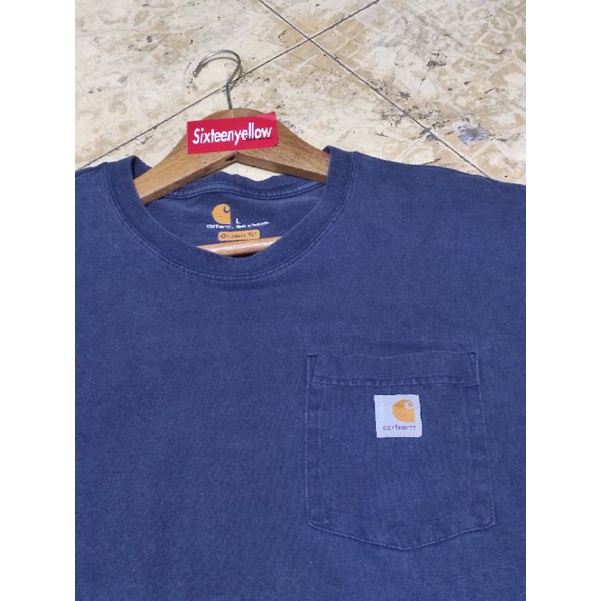 tee carhartt pocket Sz L