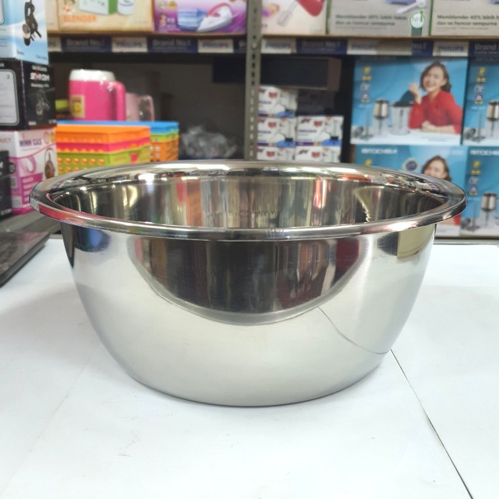 Baskom Genom Stainless Steel 28cm Mangkok Korea Bowl Ware Cake