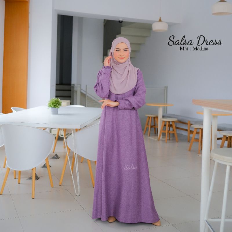 Gamis katun madina rempel (SZ S.M.L.XL)