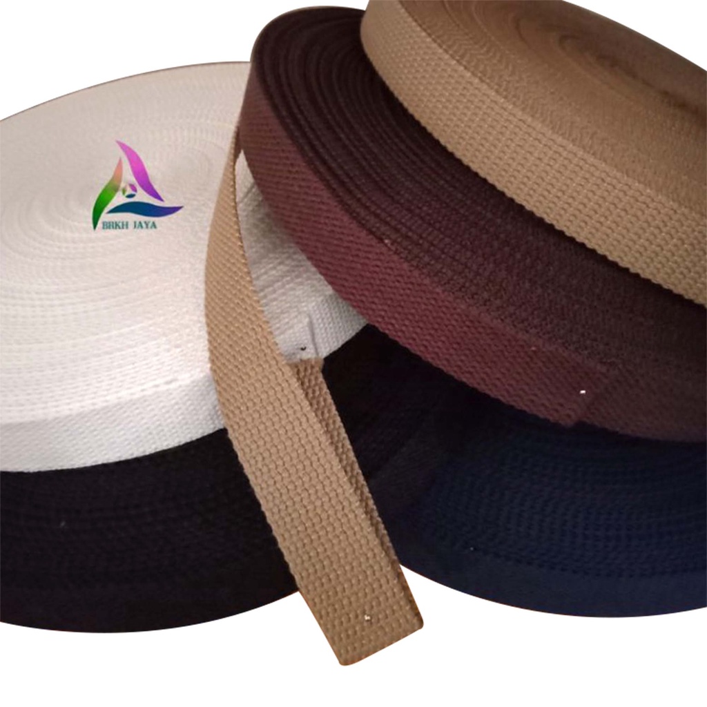 Tali Webbing Tas Katun Ukuran 2.5 Cm Per Roll