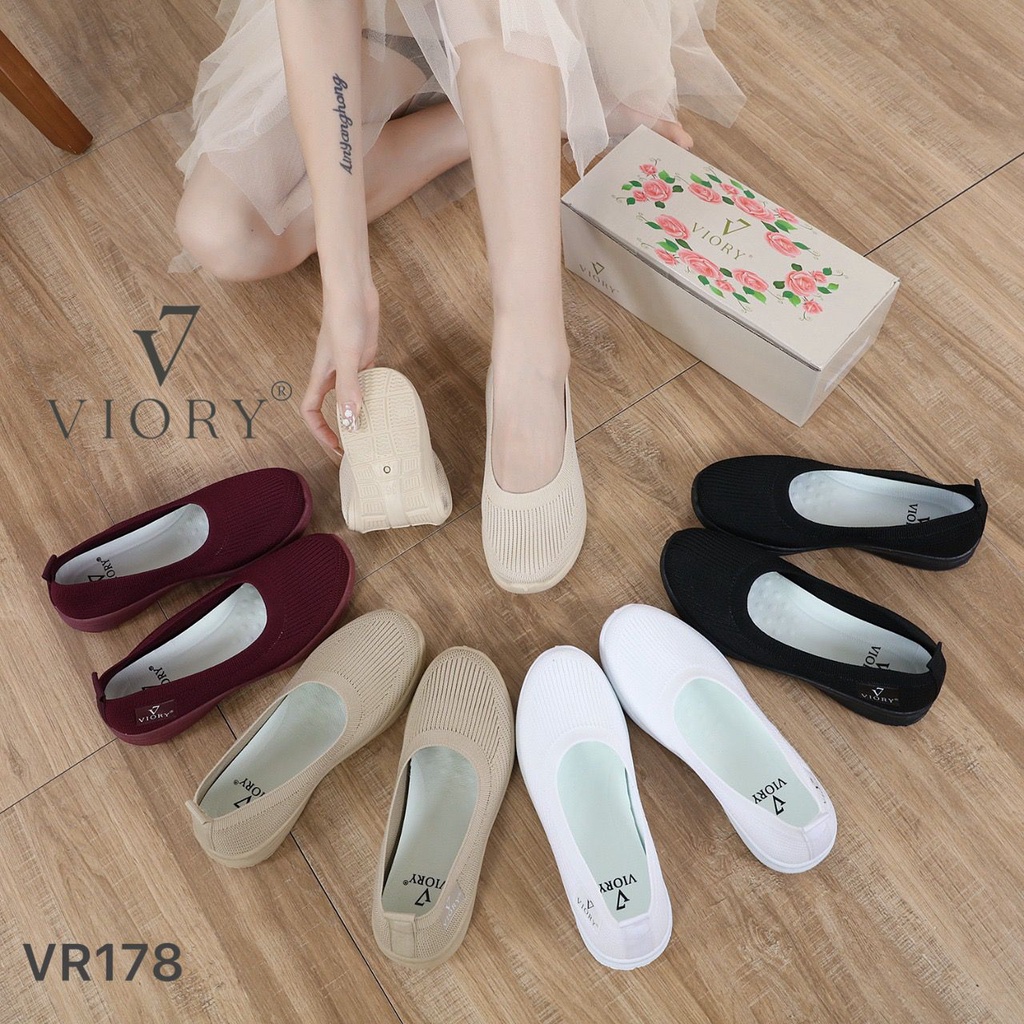 VIORY Sepatu Wanita Flynkit Flat Shoes #VR178 ORIGINAL