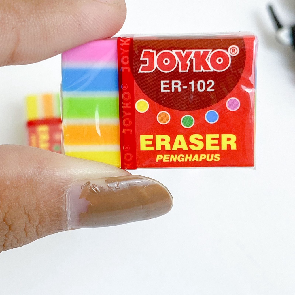 

Penghapus JOYKO ER 102 Pelangi / Paket 2 / 4 / 8 Pcs Penghapus Karet JOYKO ORIGINAL ER-102 / Rubber Eraser Kue Lapis Pastel Karet Pelangi Lucu Harga Grosir