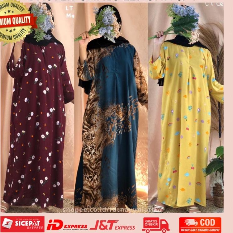 DASTER GAMIS Lengan 3/4 (part 2) -  Daster Gamis Lengan 3/4  Daster Tangan Panjang Long SMK Daster S