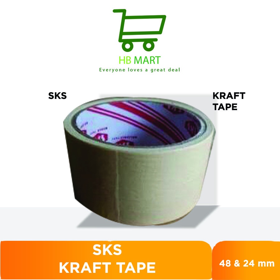 

Lakban Kertas | Kraft Tape 2” SKS SEKISUI