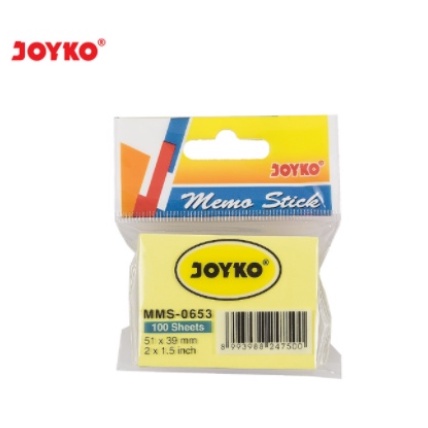 

MEMO STICKY NOTE KERTAS TEMPEL JOYKO MMS-0653 MMS-653P ALAT TULIS PERLENGKAPAN KANTOR WARNA KUNING STICK MMS 0653 | ARD