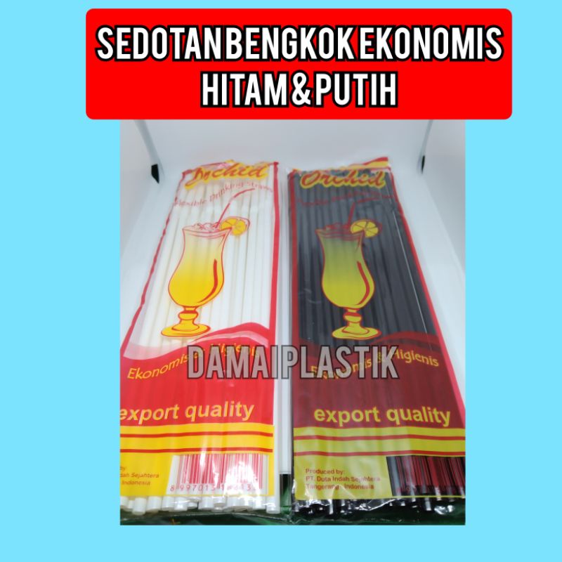 Sedotan Bengkok Putih&amp;Hitam