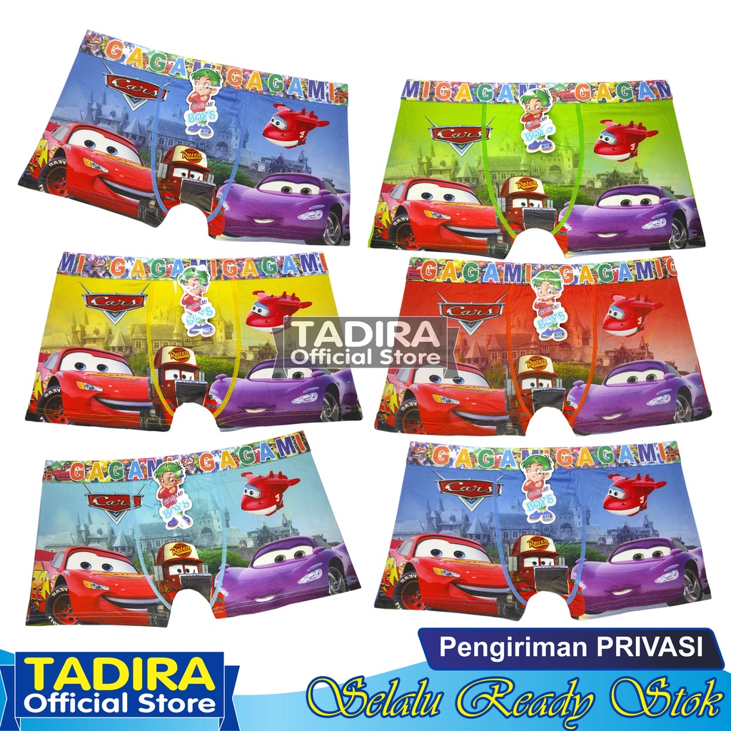 3 Pcs Celana Dalam Boxer Anak Cowok Motif Gambar usia 3-11 Tahun Real Pict TADIRA Store