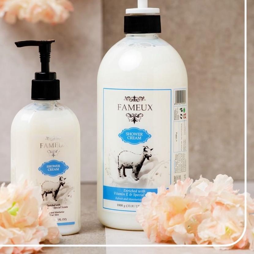 limited STOCK✨STAR✨ Fameux Shower Cream Goat 1000ml (Sabun Susu Kambing) sabun|Mandi|Sabun Cair|Sabu