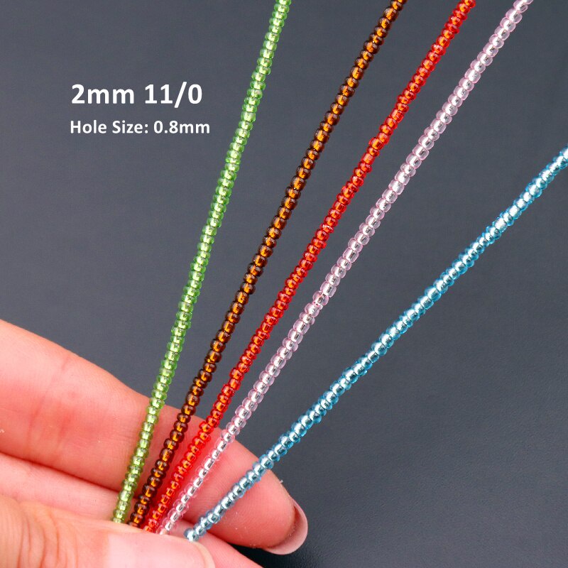 Mote Pasir 11/0 Monte Manik Gelang Kalung DIY Payet Borci 2mm