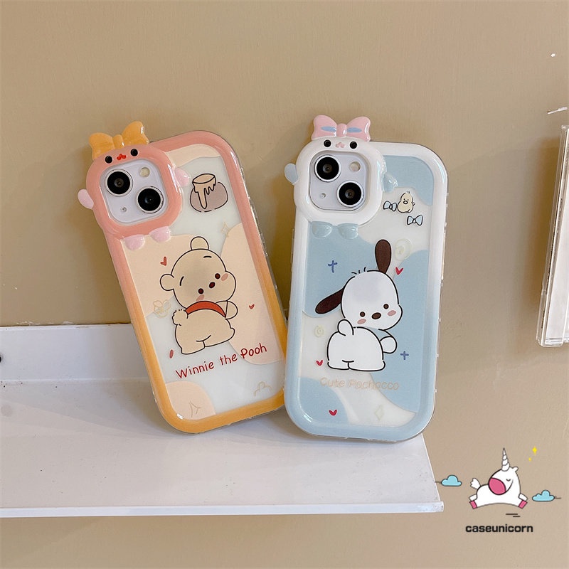 Soft Case Desain Kartun Pochacco Winnie the Pooh 3D Untuk IPhone 11 13 12 14 Pro MAX XR 6 6S 7 8 14 Plus X XS MAX SE 2020