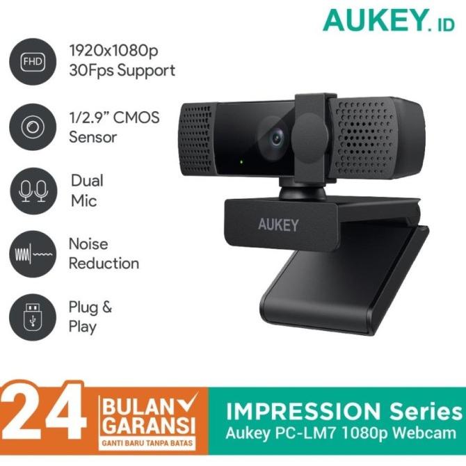 DISKON Aukey Webcam PC-LM7 Overview Full HD Video 1080p - 500906