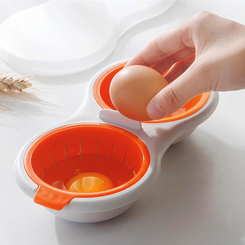 Egg Poacher Pan Fast Release Poaching Non-stick Cetakan Boiler Steamer 2-Cups Breakfast Maker Cooker Peralatan Masak Panci Peralatan