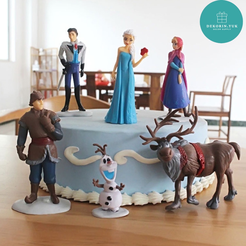 CAKE TOPPER FROZEN SET / CAKE TOPPER ELSA OLAF / Hiasan Kue Ulang tahun frozen / Aksesoris Kue Ulang