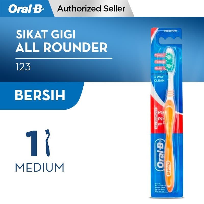 Oral-B Sikat Gigi All Rounder 123 Medium - 1 Pcs