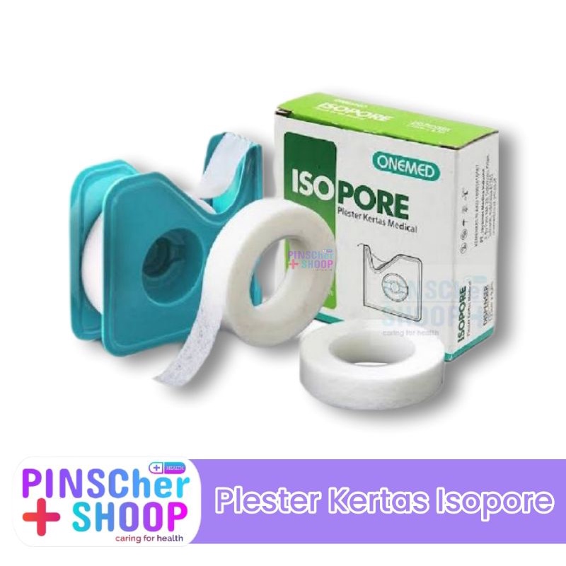 ISOPORE PLESTER KERTAS MEDICAL 1,25 x 9,2 M PAPER TAPE SEJENIS MICROPORE SATUAN