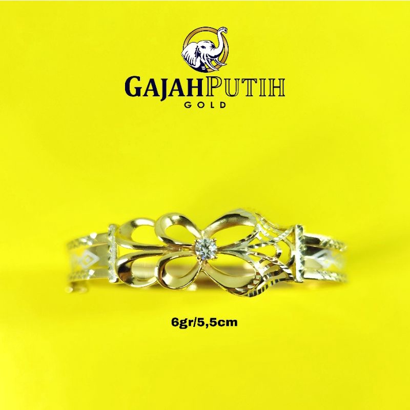 6gr Gelang Model Permata Motif Emas Asli kodeO26055