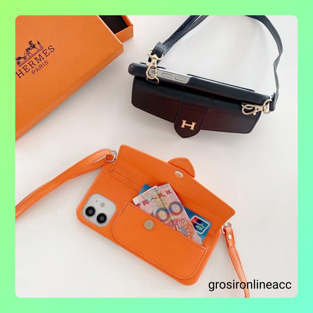 Casing Model Tas FH37 dompet ID kartu for Iphone X Xs Xr 11 12 13 Pro Max