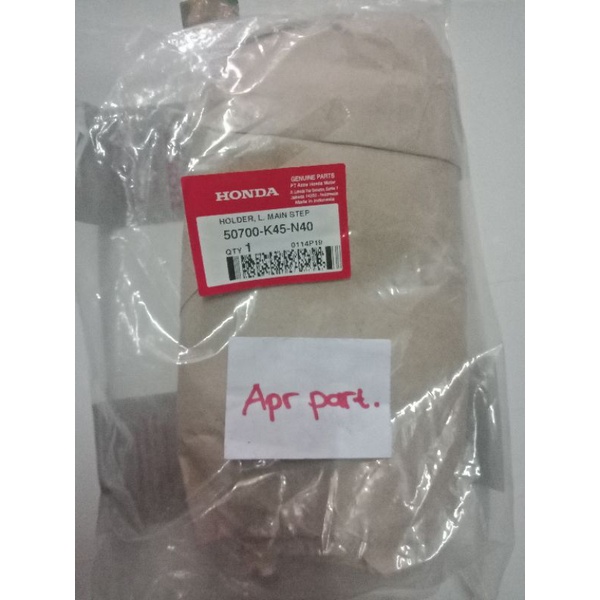 Holder L main Step Dudukan Step Fostep Depan Kiri CBR 150 R K45 Original Ahm 50700K45N40